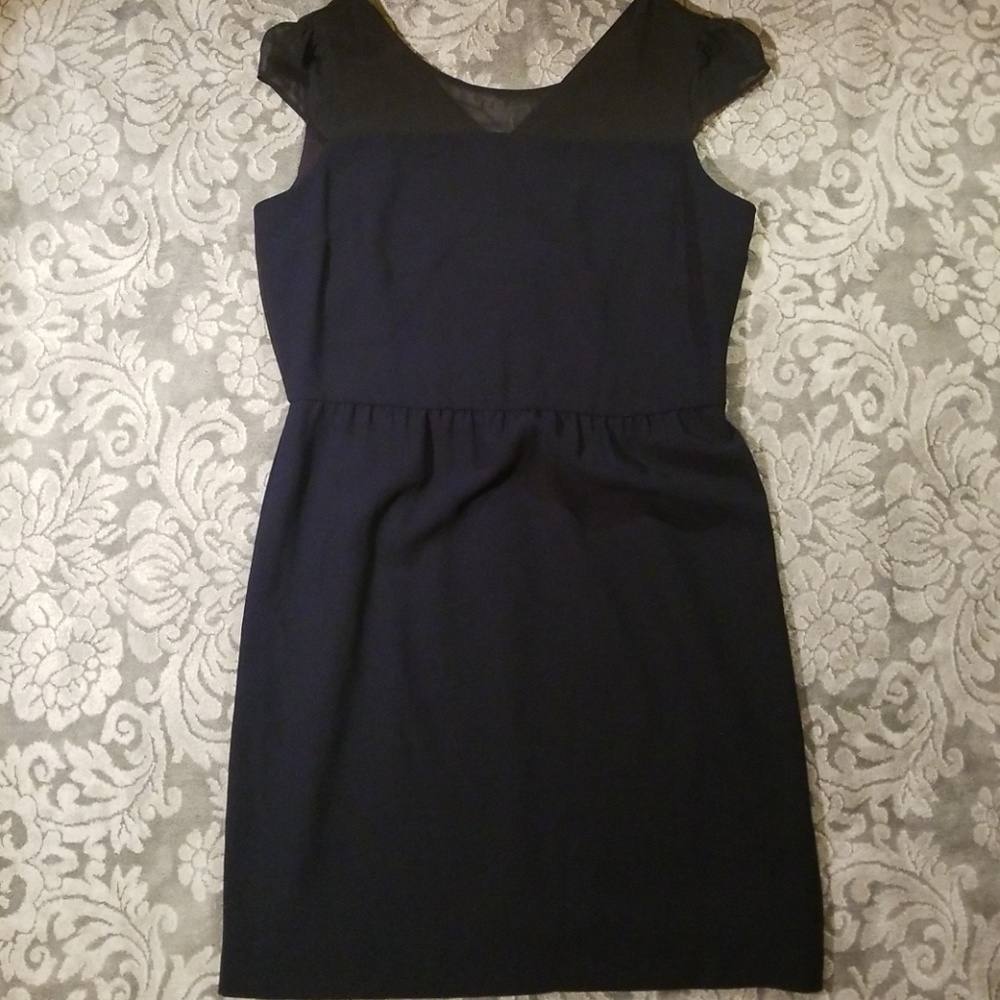 NWOT Andrew Marc blue and black dress